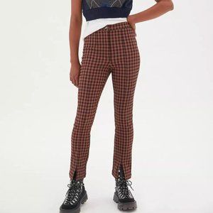 Urban Outfitters Tessa Plaid Notched Pant